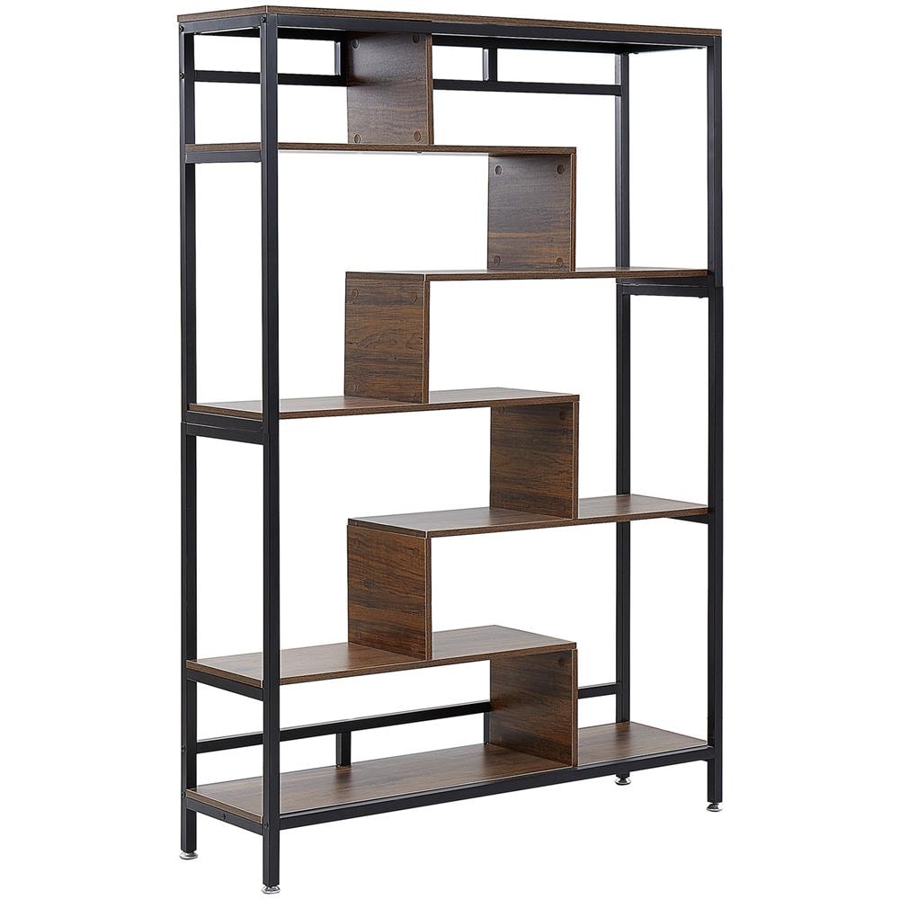 Libreria A 6 Scaffali In Legno Scuro Daven - Foto 1