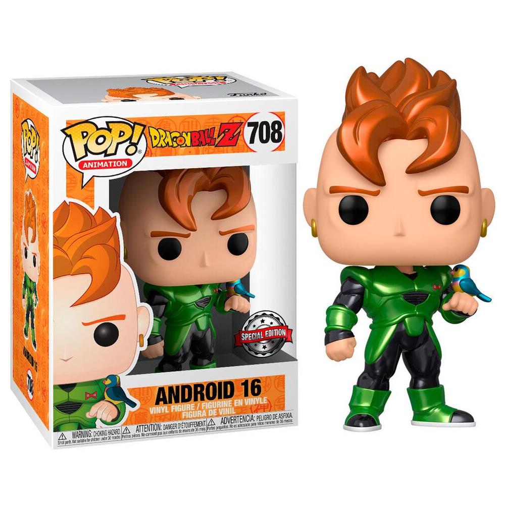 Dragon Ball Z Pop! Animation Vinyl Figure Android 16 (metallic) 9 Cm - Foto 1