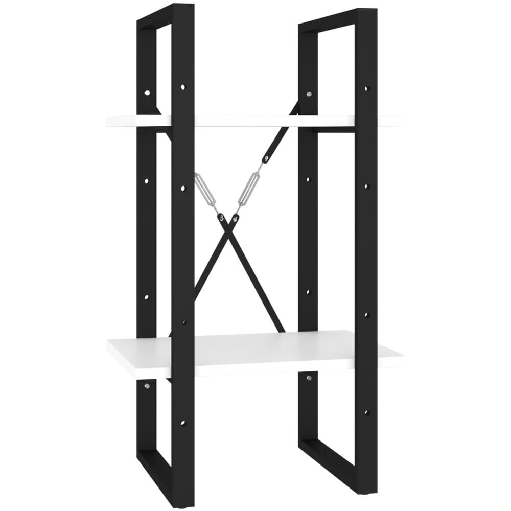 Libreria a 2 Ripiani Bianca 40x30x70 cm in Legno Multistrato - Foto 2