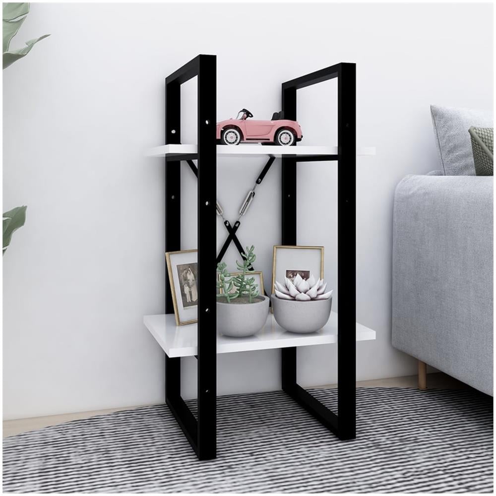 Libreria a 2 Ripiani Bianca 40x30x70 cm in Legno Multistrato - Foto 1