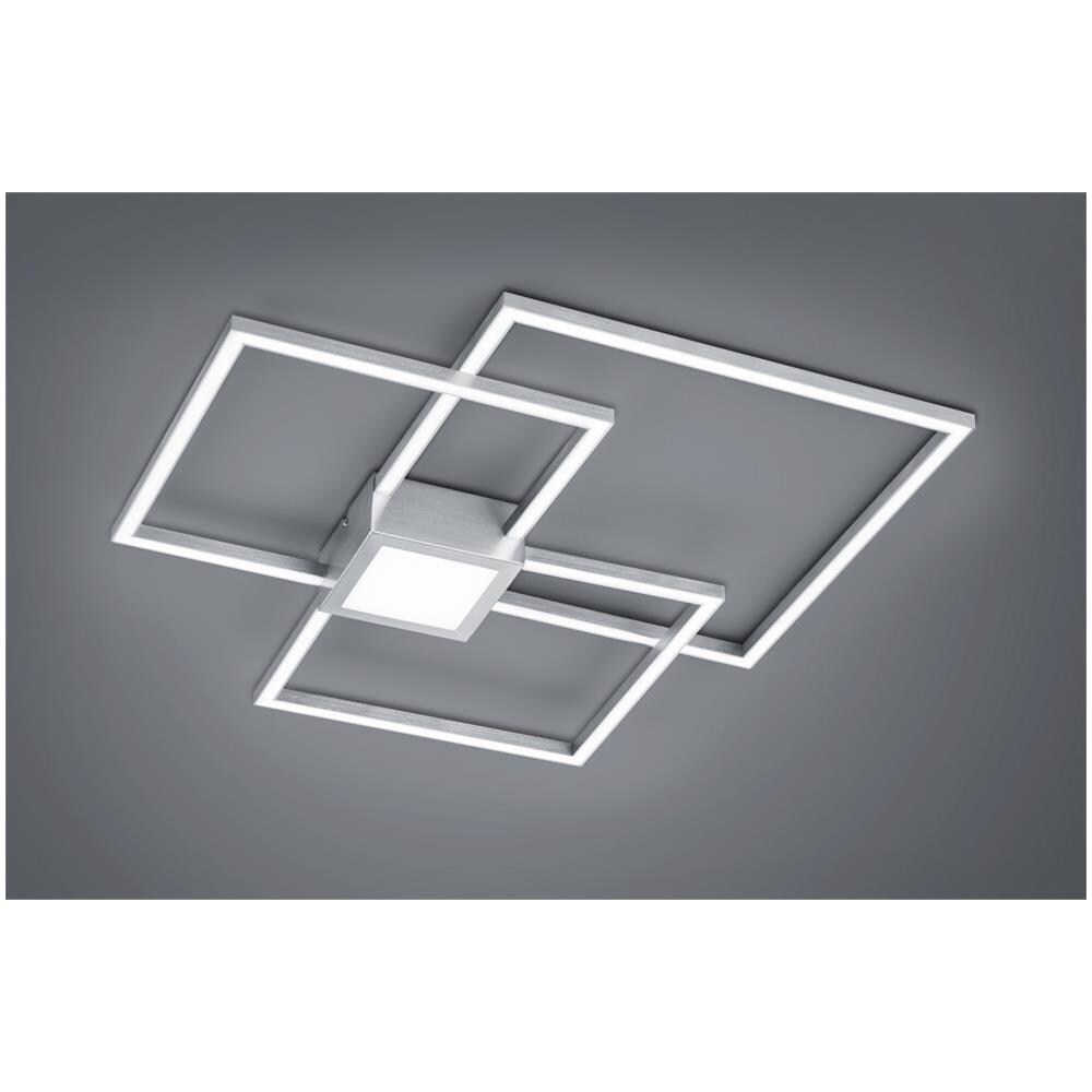 Hydra Plafoniera Led Metallo Acciaio Triplo Quadrato+luce Centrale Dimmerabile Con Interr. L. 66x66cm - Foto 1