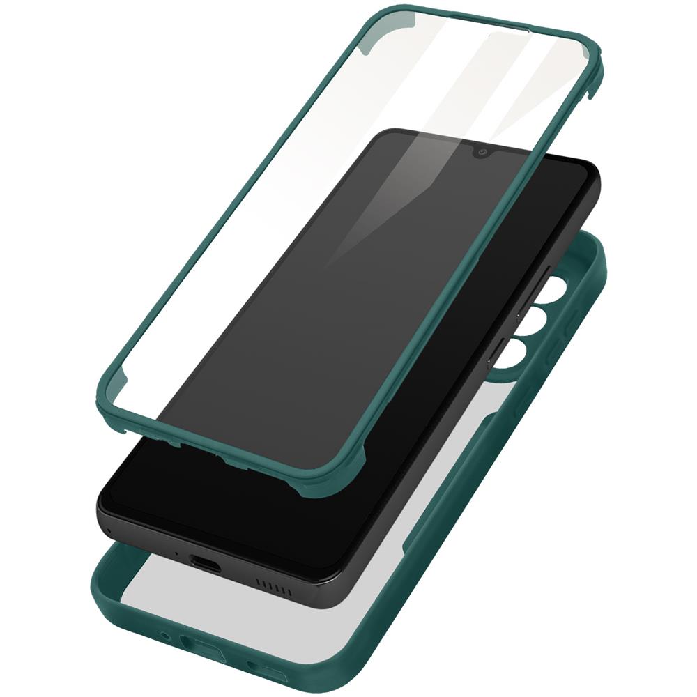 Cover Samsung Galxy A33 5g Retro Plexiglass Fronte Polimero Bordo Verde - Foto 1
