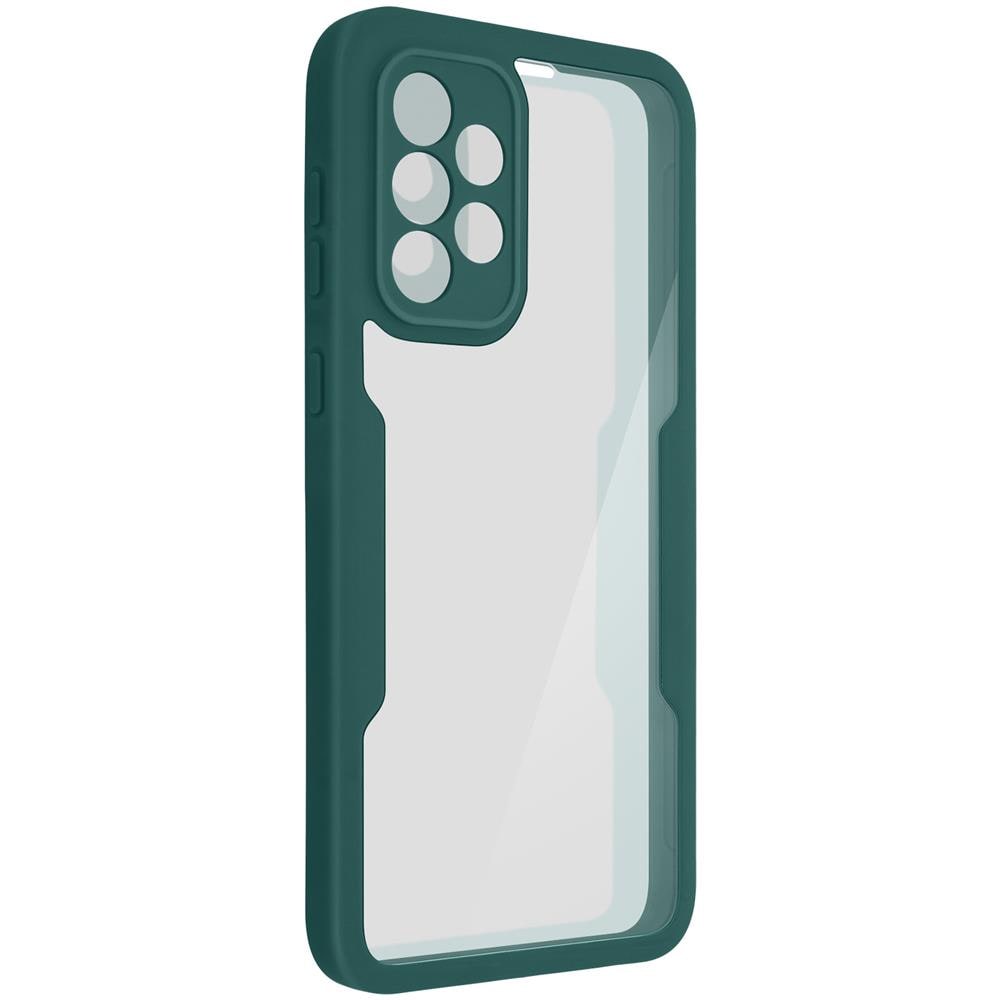 Cover Samsung Galxy A33 5g Retro Plexiglass Fronte Polimero Bordo Verde - Foto 2