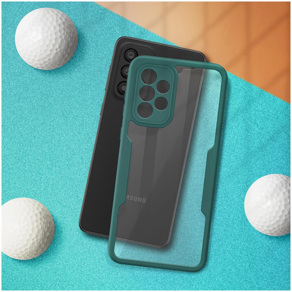 Cover Samsung Galxy A33 5g Retro Plexiglass Fronte Polimero Bordo Verde - Foto 5