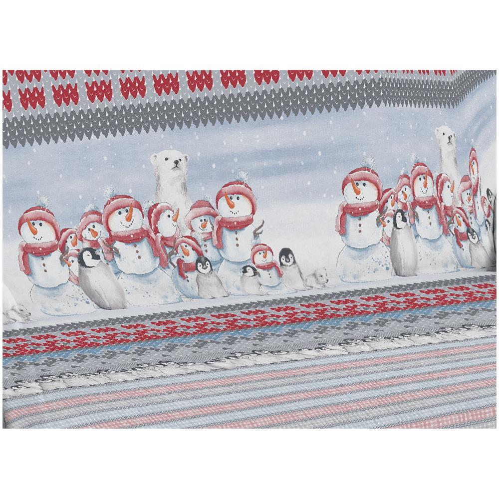 Telo Arredo Multiuso Linea Pensieri Delicati In Cotone Disegno Inverno Polare Singolo Rosso - Foto 7