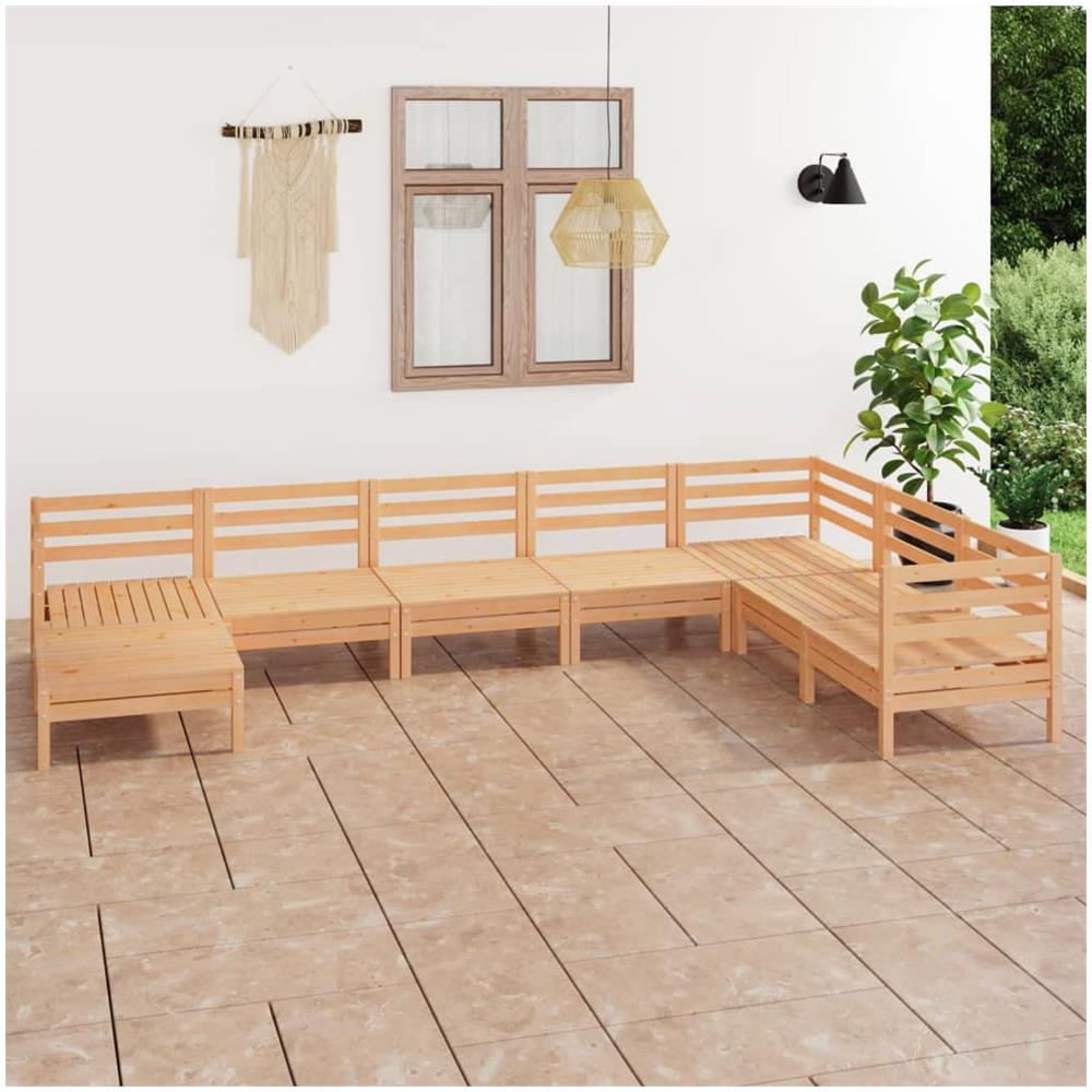 Set Salotto da Giardino 8 pz in Legno Massello di Pino - Foto 1