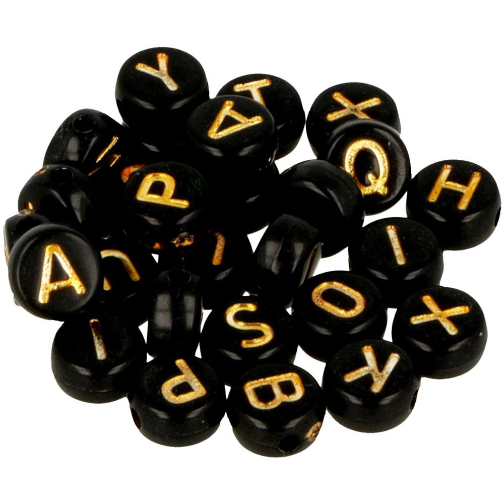 Set Di Perline Alfabetiche Bianche E Nere - Foto 1