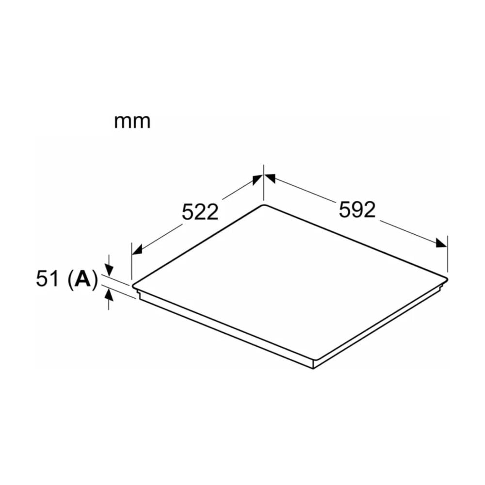 Piano Cottura ED65KHQB1E a Induzione 4 Zone Cottura da 60 cm Colore Nero - Foto 6