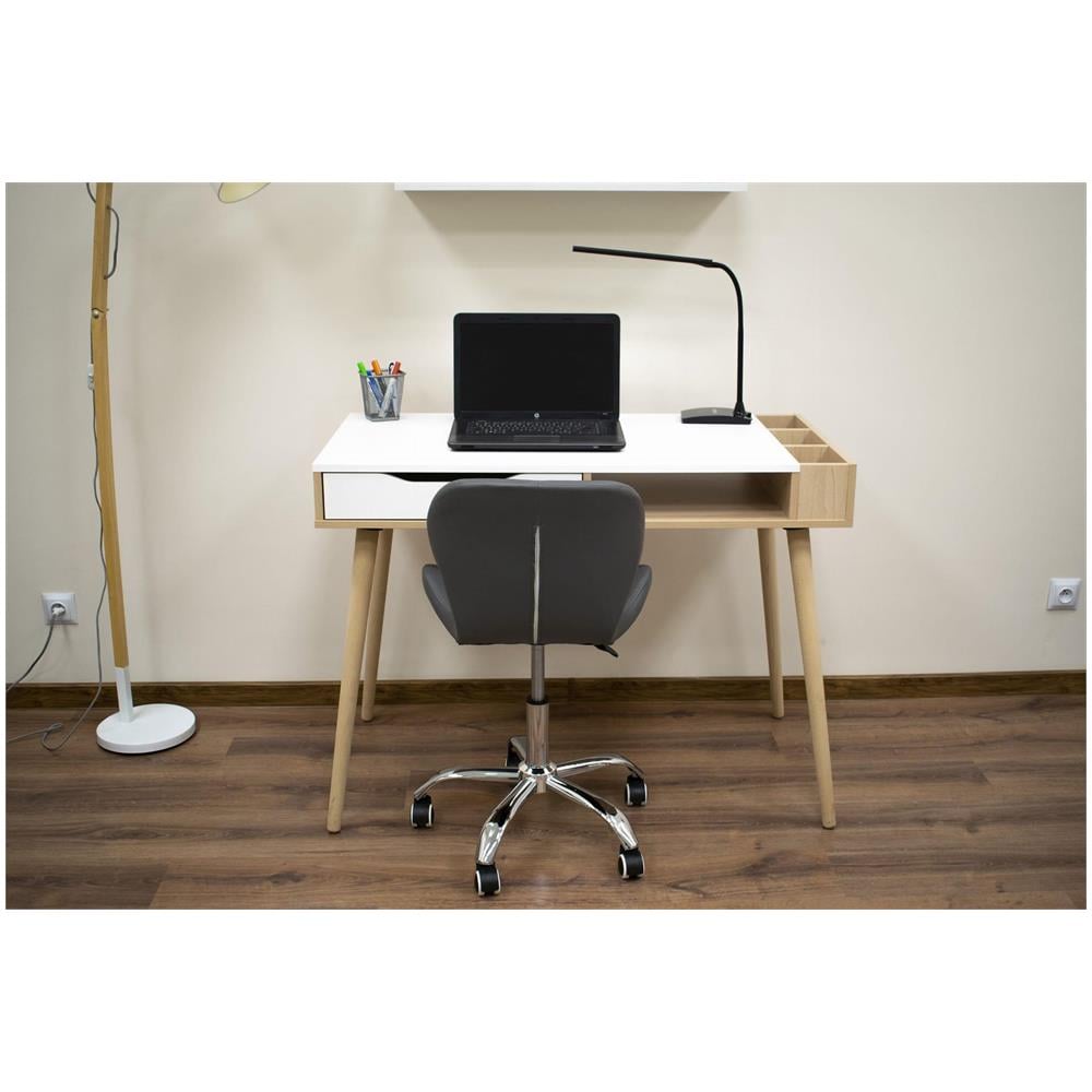 Sedia girevole AVOLA grigia dal design ergonomico per ufficio - Foto 10