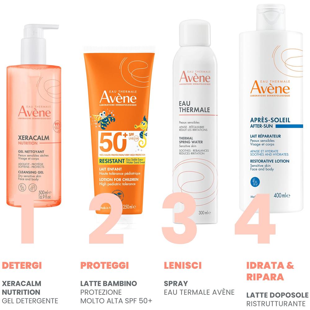 Eau Thermale Avene Solare Latte Bambino SPF 50+ 250 ml Nuovo Pack - Foto 8