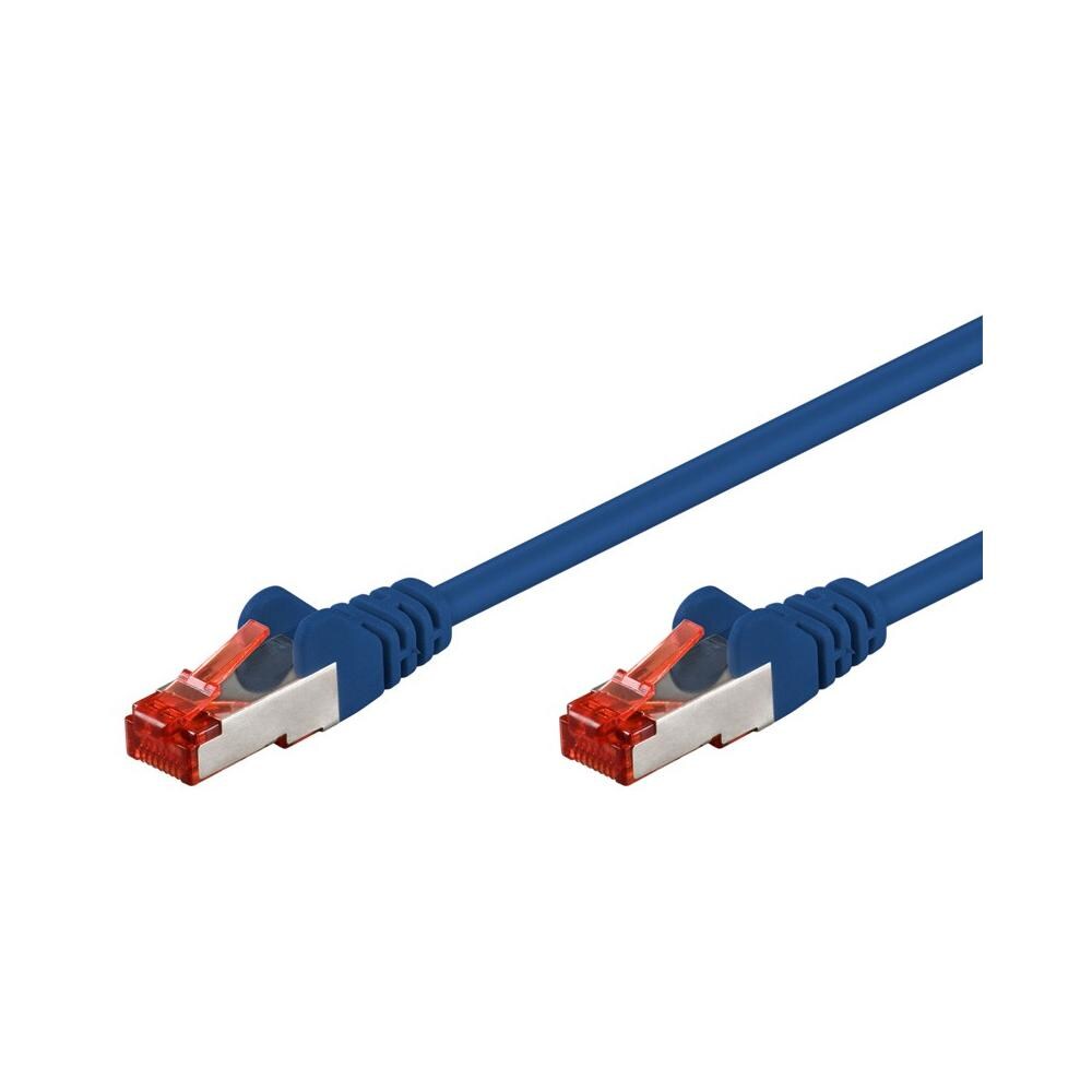 ICOC CCA6F-005-BL - Cavo di rete Patch in CCA Schermato Cat. 6 Blu F / UTP 0,5 m Bulk - Foto 1