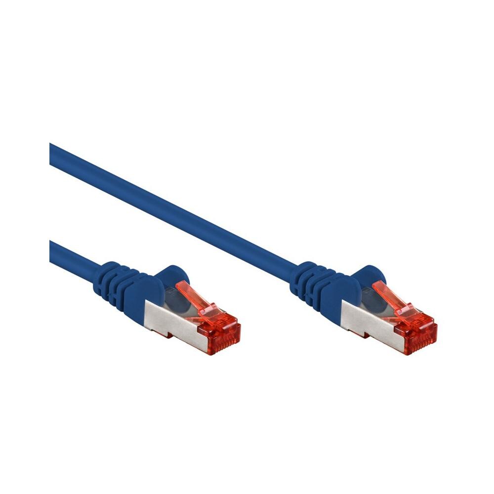 ICOC CCA6F-005-BL - Cavo di rete Patch in CCA Schermato Cat. 6 Blu F / UTP 0,5 m Bulk - Foto 2