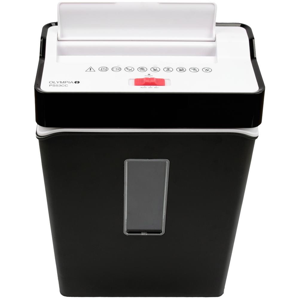 Distruggidocumenti a Particelle PS 53 CC Automatico con cestino da 13L capacità di 6 fogli - Nero e Bianco - Foto 1