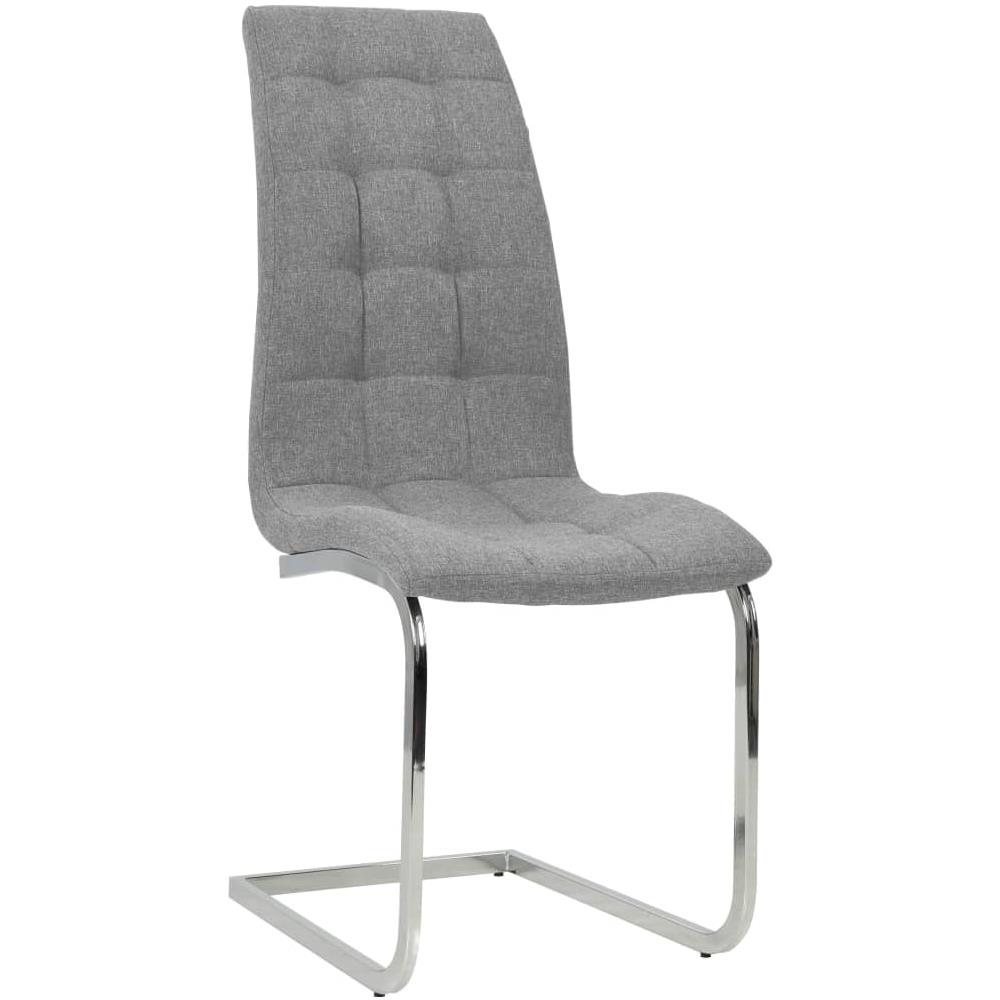 VIDAXL Sedie Da Pranzo 2 Pz In Tessuto 42,5x61x104,5 Cm Grigio Chiaro VIDAXL Sedie Da Pranzo 2 Pz In Tessuto 42,5x61x104,5 Cm Grigio Chiaro