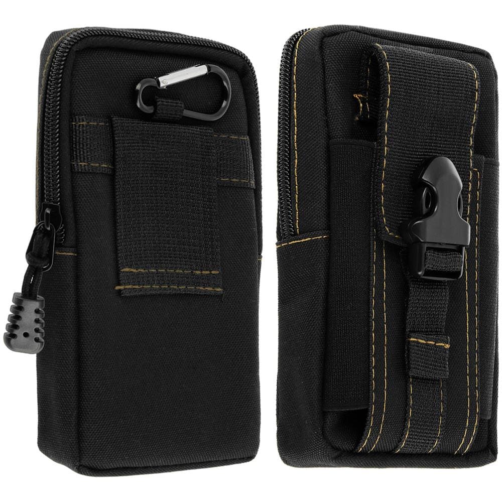 Borsellino Smartphone Universale Custodia Passante-cintura + Moschettone - Nero - Foto 5