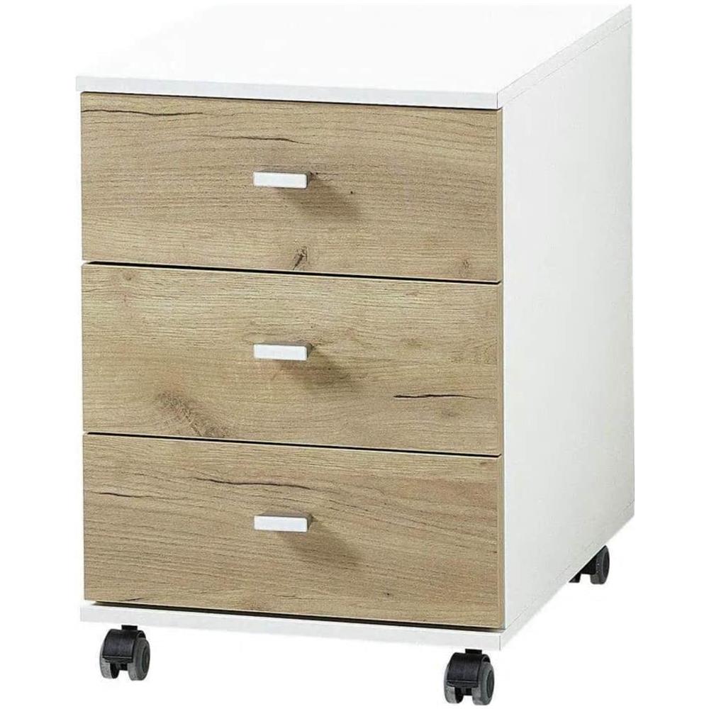 Schedario E Ruote Altino 40x48,9x56,9cm Rovere Navarra Bianco - Foto 1