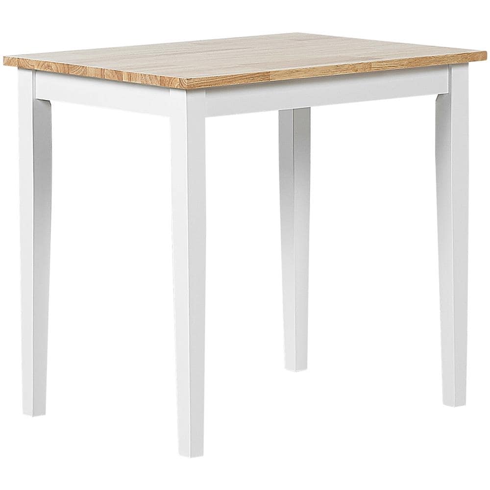 Tavolo Da Pranzo In Legno Chiaro E Bianco 60 X 80 Cm Battersby - Foto 1