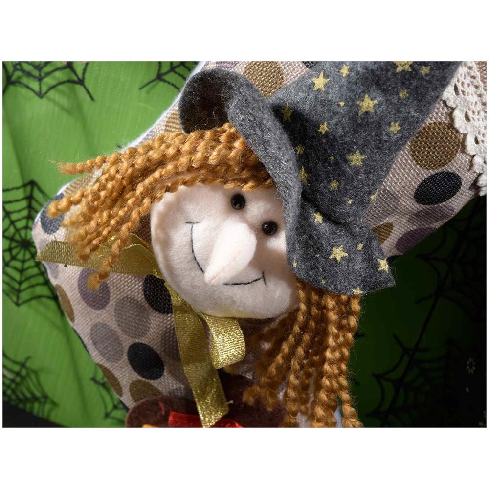 Calze Della Befana In Panno Set Da 4 Calze Portadolci Con Befana Imbottita Decorazione Natalizia Per Il Camino E L'albero Idea Regalo - Foto 2