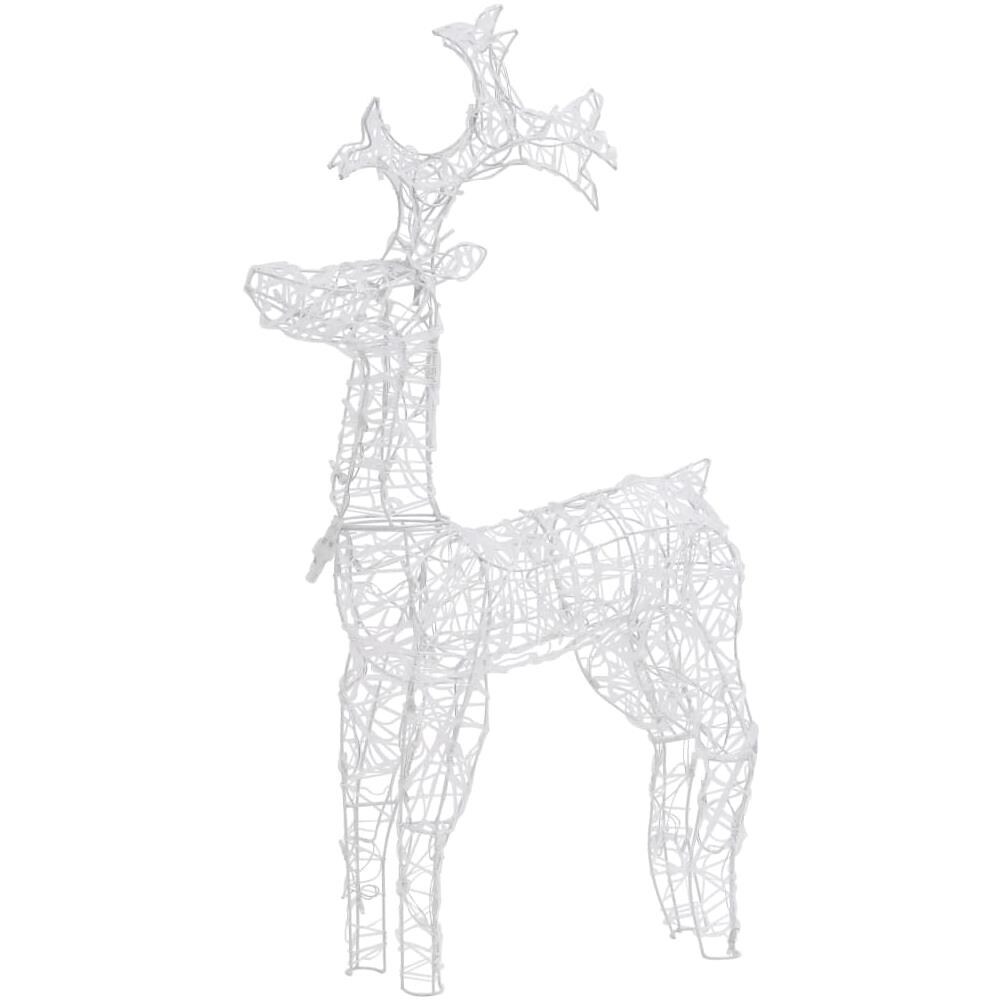 Renne e Slitta Decorazione Natale 90 LED 60x16x100 cm Acrilico - Foto 2