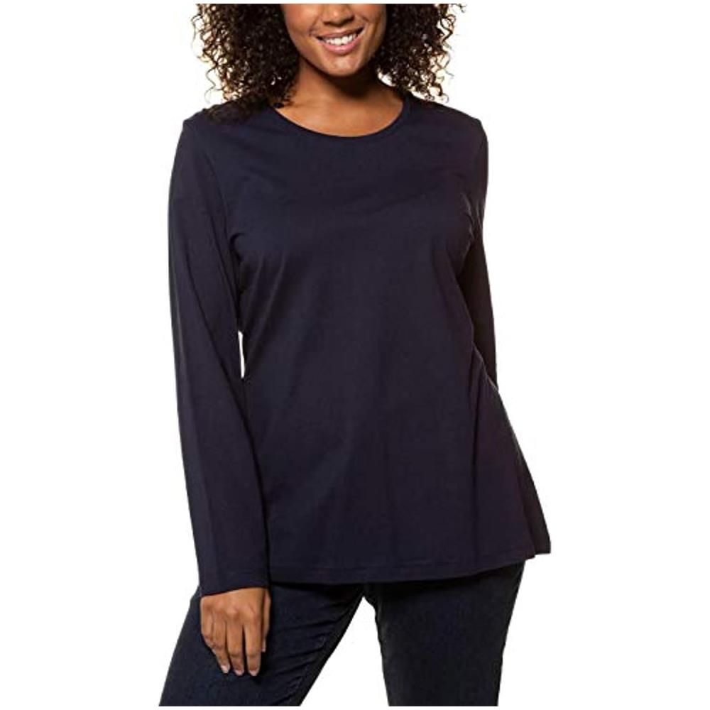 Ulla Popken Macy Maglia A Maniche Lunghe, Blu (blau 71), (taglia Produttore: 62+) Donna - Foto 1