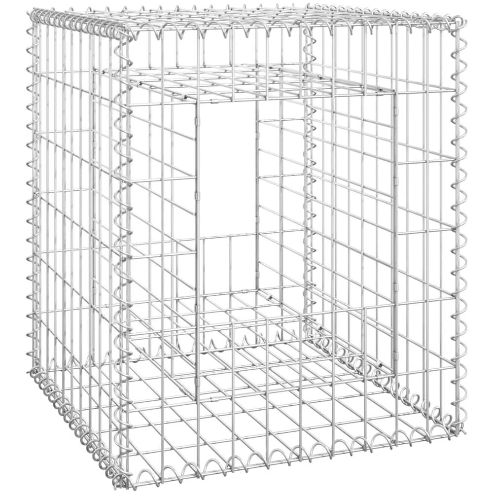 Cesto A Gabbione A Torre 50x50x60 Cm In Ferro - Foto 1