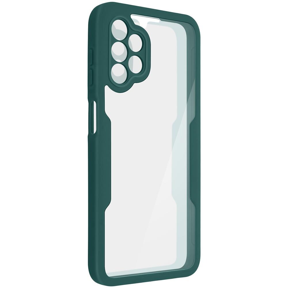 Cover Samsung Galxy A13 4g Retro Plexiglass Fronte Polimero Bordo Verde - Foto 5