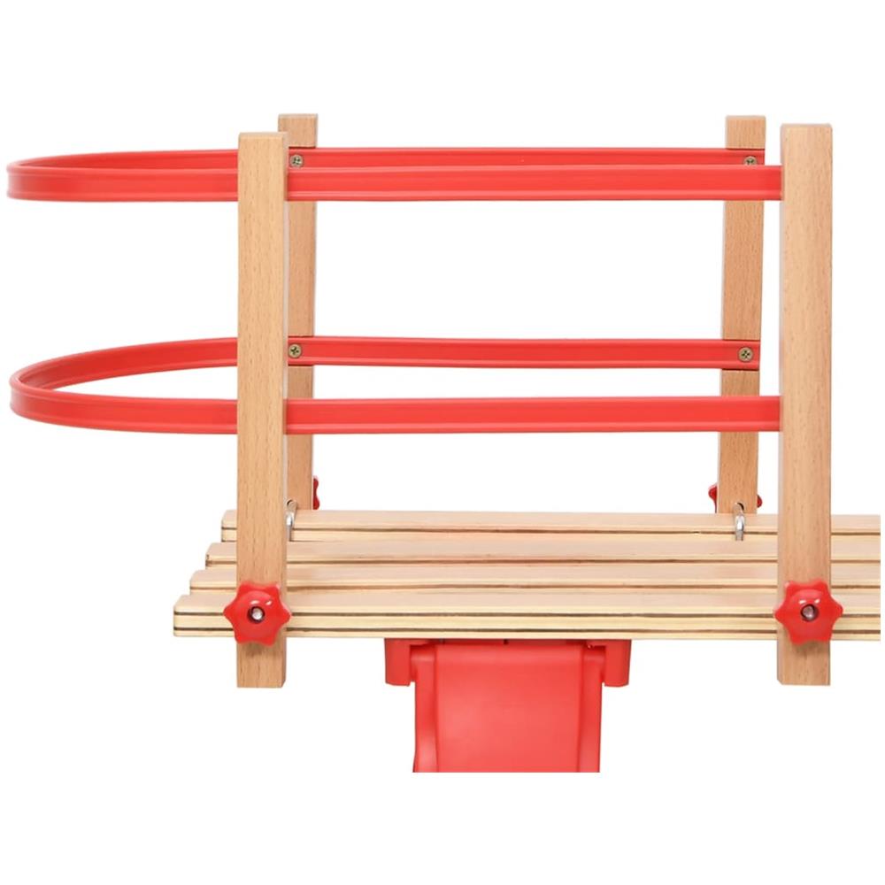 Schienale Per Slitta Rosso In Compensato - Foto 3