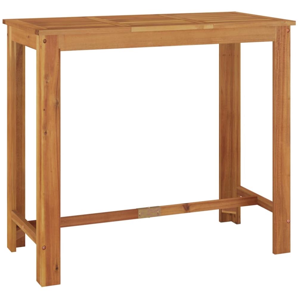 Tavolo Da Bar Da Giardino 120x60x105cm Legno Massello Di Acacia - Foto 2