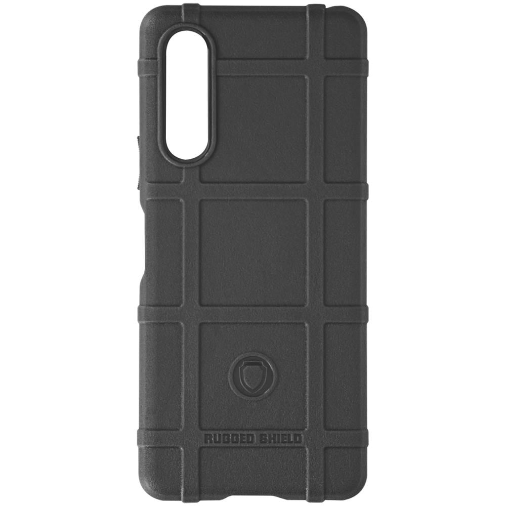 Cover Per Xperia 10 V / 10 Vi, Silicone Antiscivolo Rilievo Rugged Shield Nera - Foto 1
