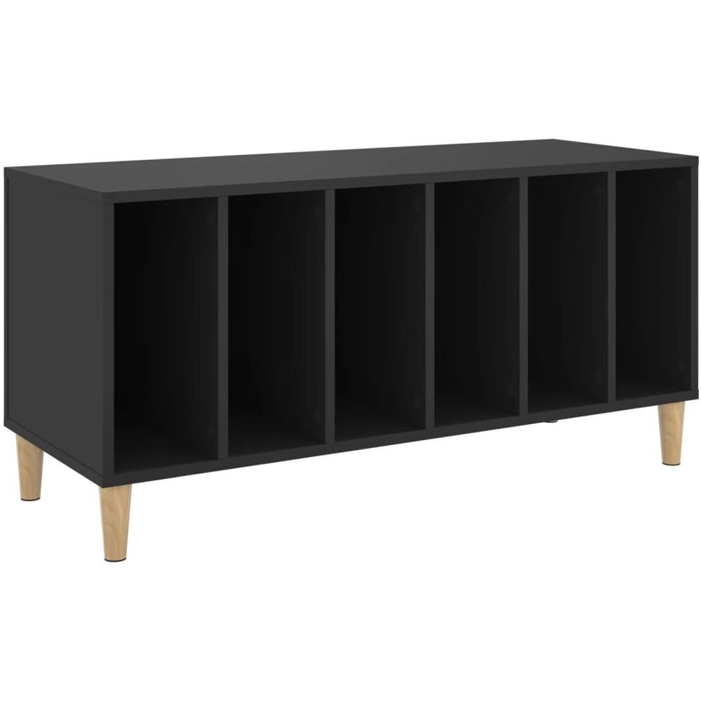 Mobile Porta Dischi Nero 100x38x48 Cm In Legno Multistrato - Foto 1
