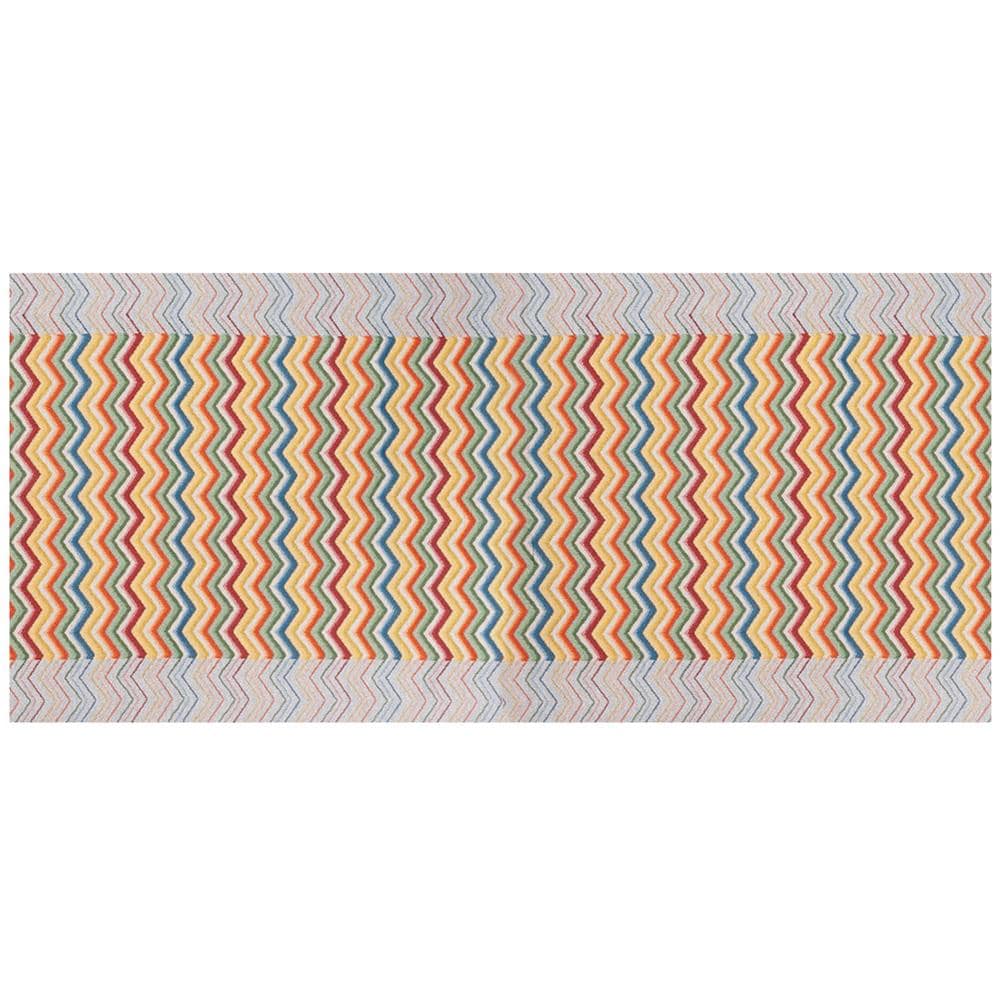 Tappeto Passatoia Tessuto Jacquard Linea Emozioni Dis. Zig Zag Twist Multicolor 57x50 Multicolor - Foto 1
