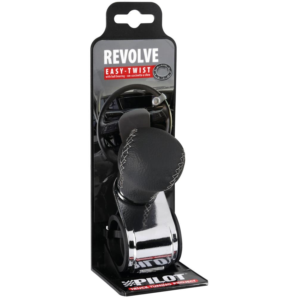 Revolve, Pomello Volante In Pelle Con Cuciture Silver, Staffa Cromata - Foto 2