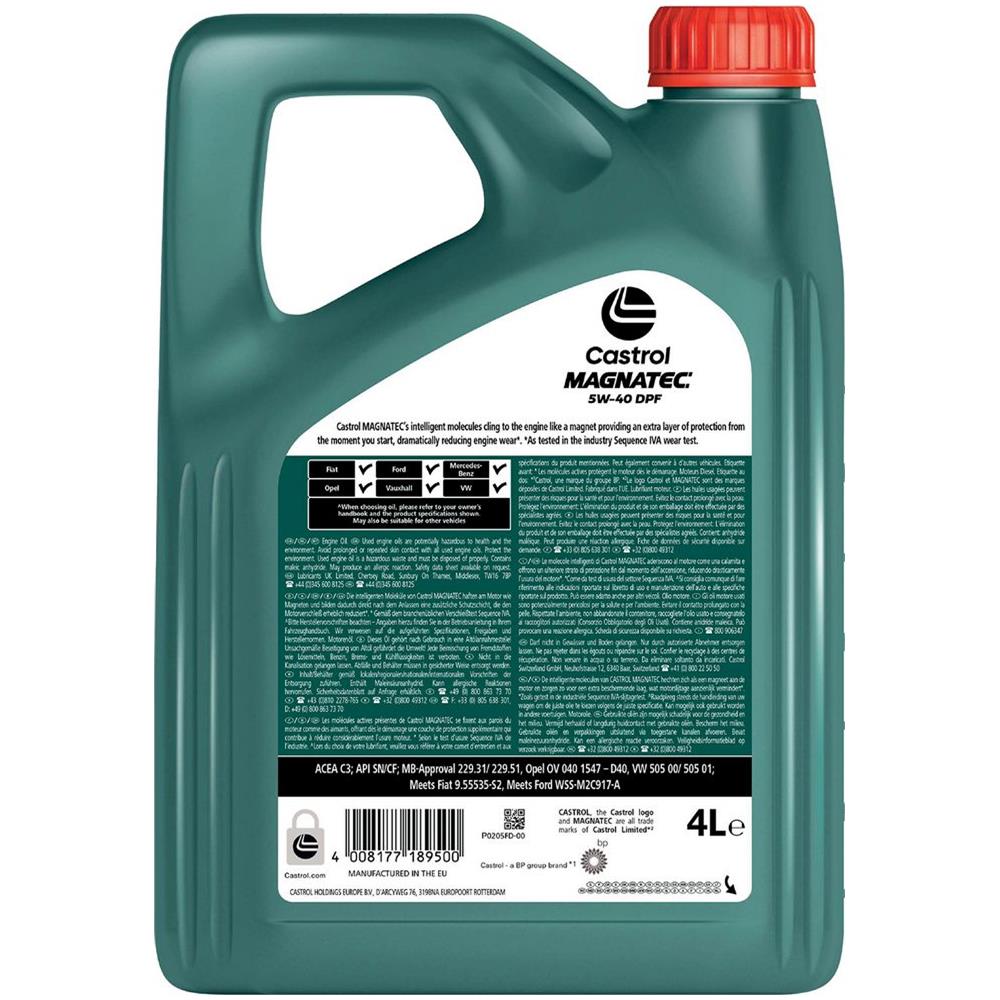 Olio Castrol Magnatec Diesel 5w-40 Dpf 4l - Foto 2
