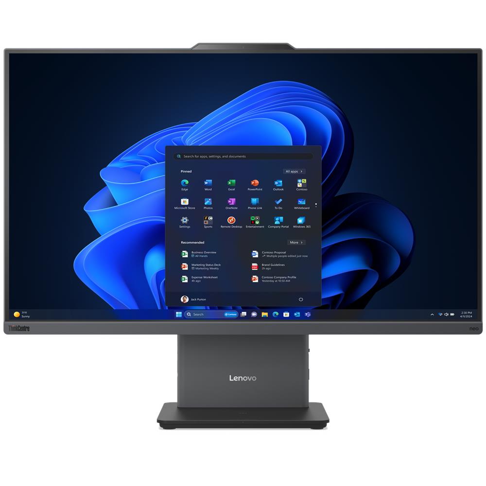 ThinkCentre neo 55a 24 Gen 6 Copilot+ PC AMD Ryzen AI 7 350 60,5 cm (23.8") 1920 x 1080 Pixel PC All-in-one 16 GB DDR5-SDRAM 512 GB SSD Windows 11 Pro Wi-Fi 6 (802.11ax) Grigio - Foto 1