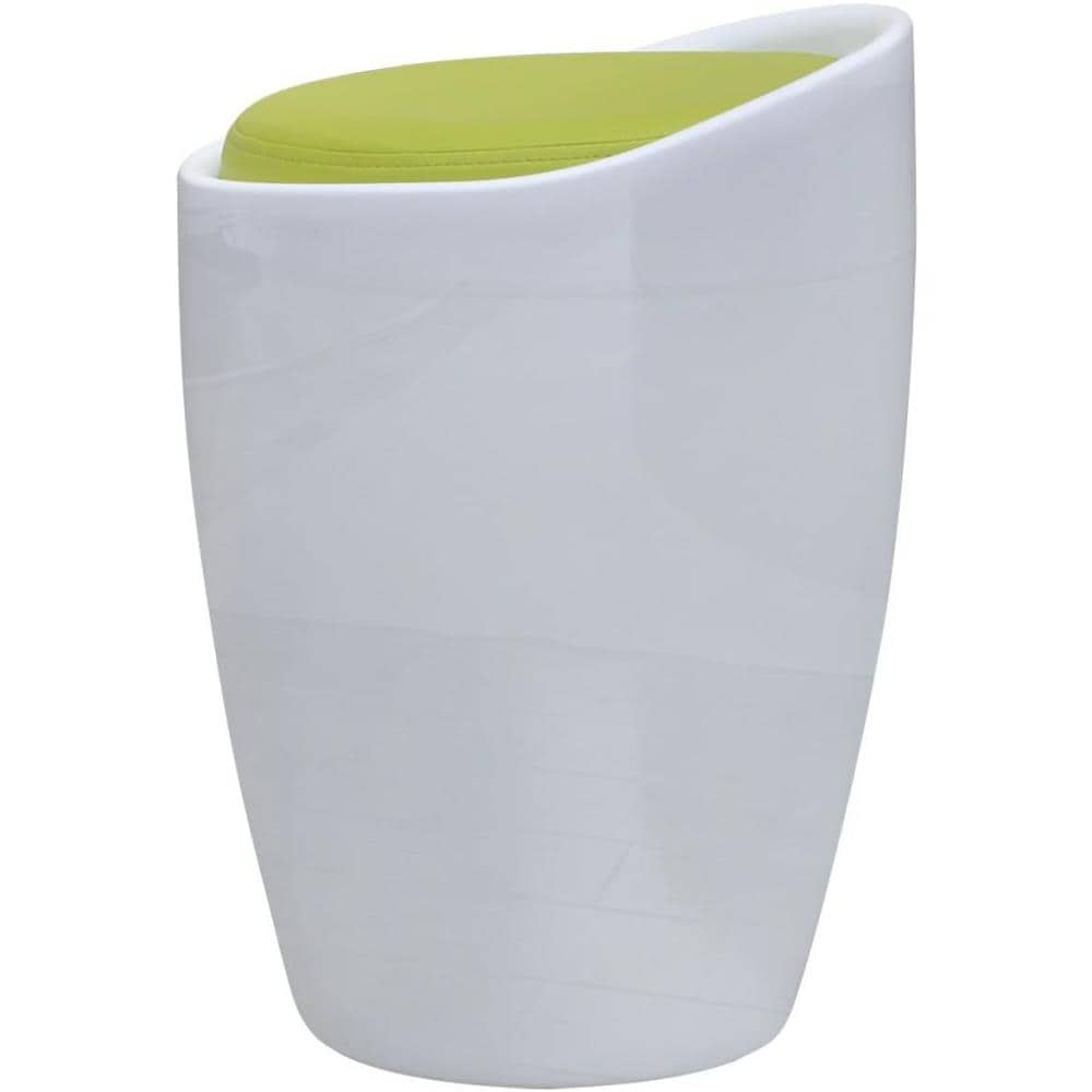 Sgabello In Abs Bianco Rotondo Con Sedile Rimovibile Verde Mela - Foto 2
