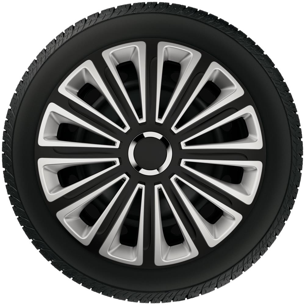 Copricerchi Auto Universali 13 Pollici Tech-one Trend Dc Rc Black Silver 31590 - Foto 9