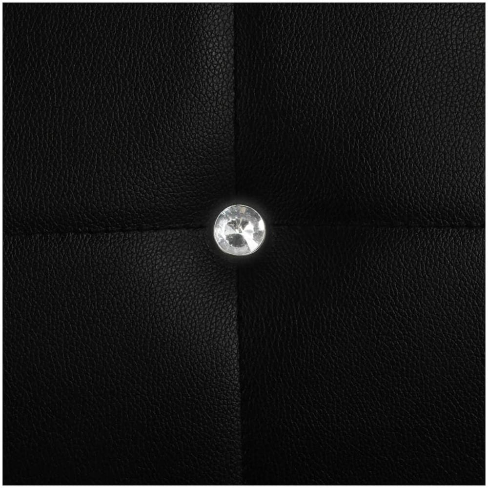 Sedie Sala Da Pranzo 2pz In Pelle Artificiale 43x43,5x96cm Nero - Foto 2