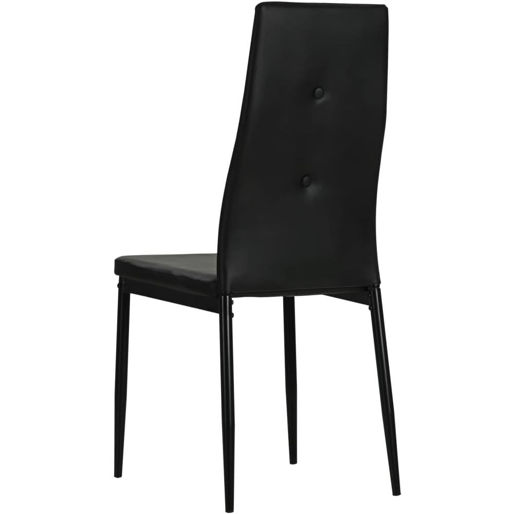 Sedie Sala Da Pranzo 2pz In Pelle Artificiale 43x43,5x96cm Nero - Foto 7