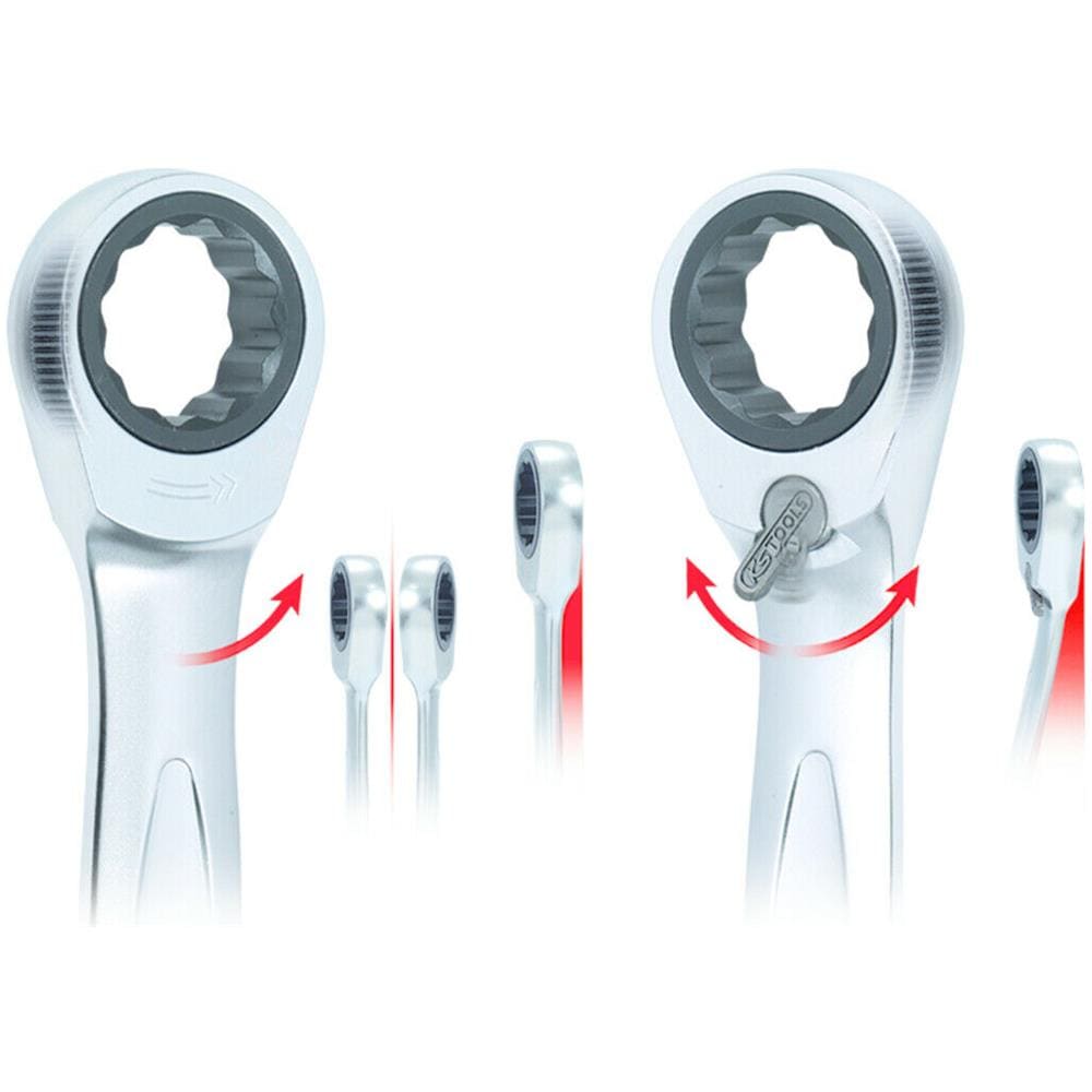 503.5905 - Serie Di Chiavi Combinate Con Bocca Aperta A Cricco 5 Pezzi - Foto 5