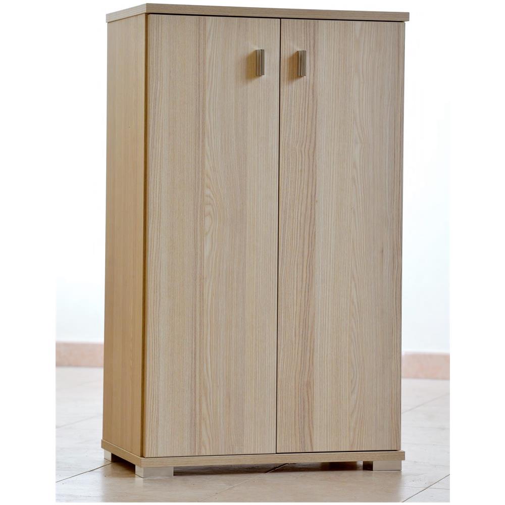 Armadio Scarpiera Multiuso Bagno Garage BIANCA 2 Ante 8 Ripiani 59x37x180 7146o - Foto 2