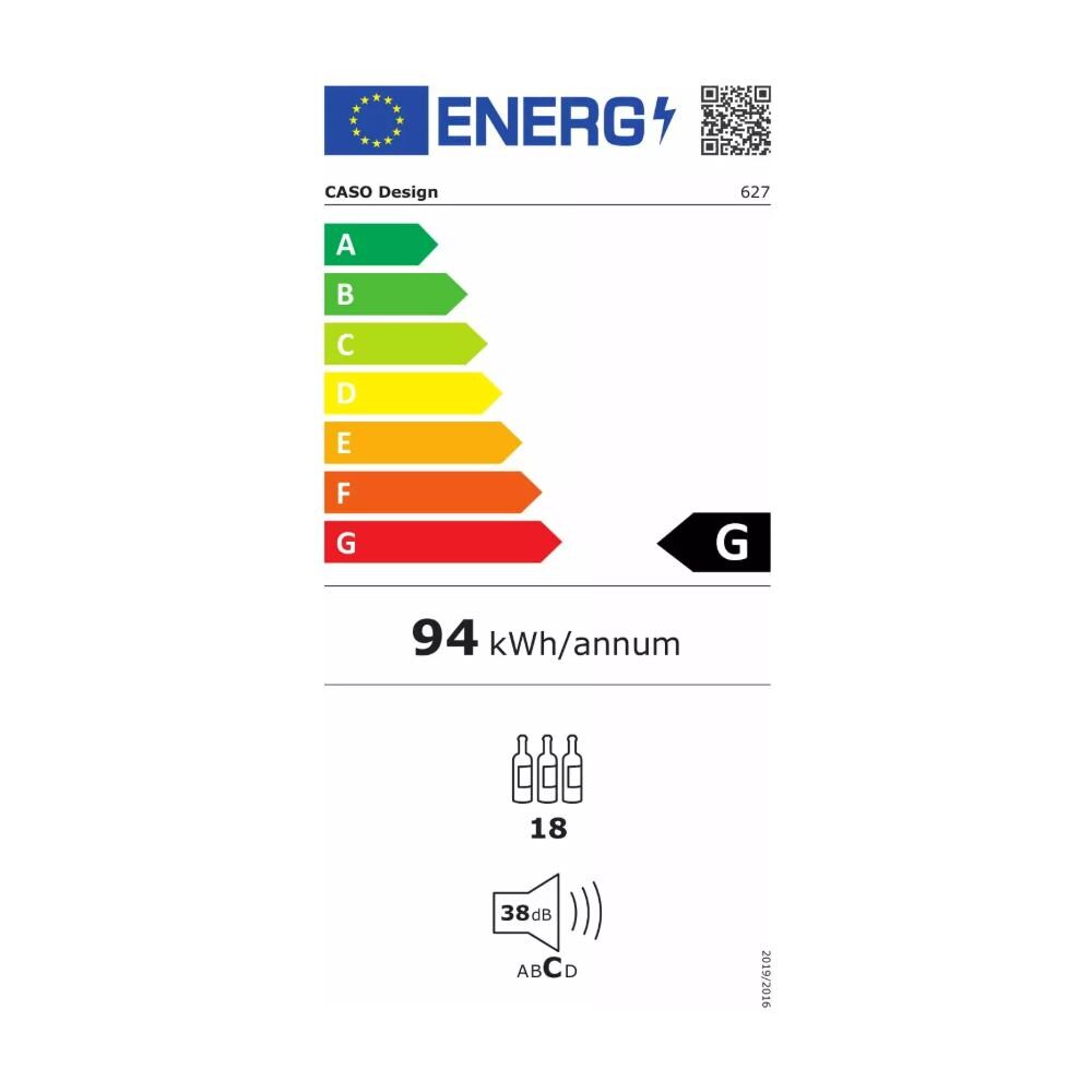 Frigo Cantinetta WineSafe 18 EB Capacità 18 Bottiglie Classe G Colore Nero - Foto 2