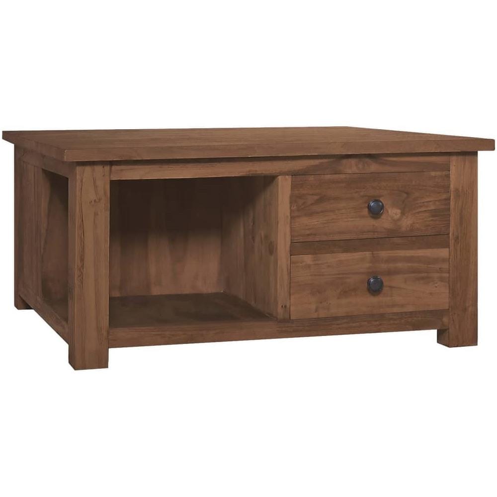 Tavolino da Caffè 68x68x33 cm in Legno Massello di Teak - Foto 1