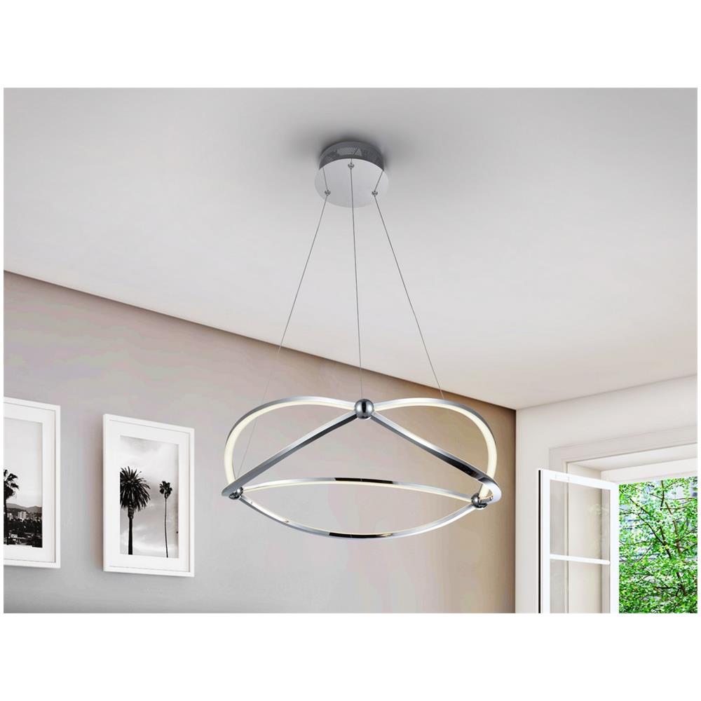 Lampada A Sospensione A Led Integrata, Cromata - Foto 1