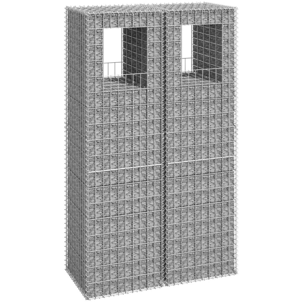 Cesti A Gabbione A Torre 2 Pz 50x50x180 Cm In Ferro - Foto 1