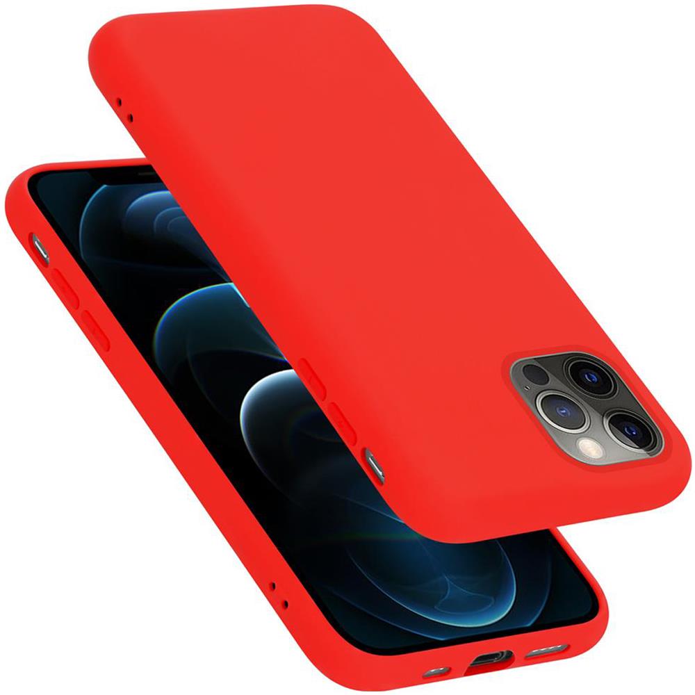 Custodia Compatibile Con Apple Iphone 12 Pro Max (6,7"" Zoll) In Liquid Rosso - Coperchio Protettivo In Silicone Tpu Flessibile - Foto 1