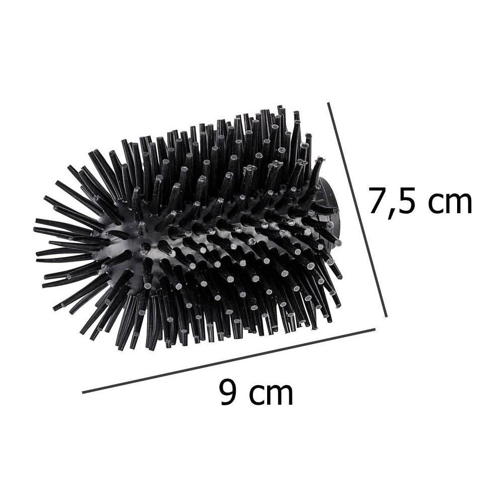 Punta Di Ricambio Per Scopino Wc - Colore Nero, Silicone, - 7,5 Cm, - Foto 2