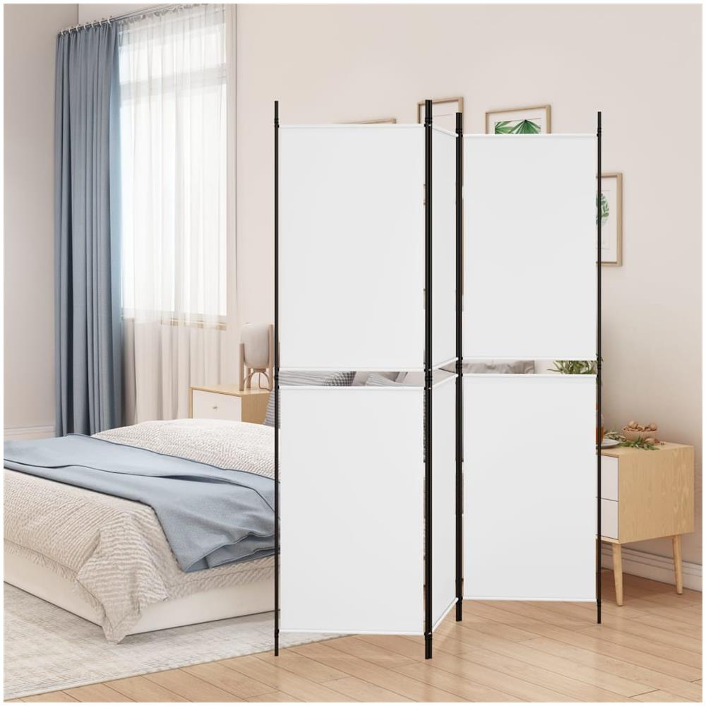 Divisorio A 3 Pannelli Bianco 150x180 Cm In Tessuto - Foto 1