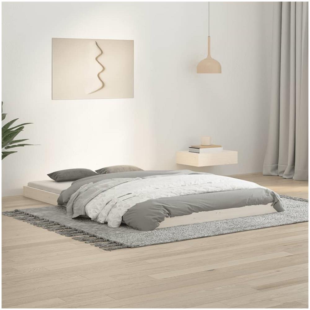 Giroletto Bianco 120x190 cm Small Double Legno Massello di Pino - Foto 1