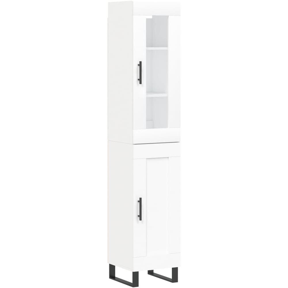 Credenza Bianca 34,5x34x180 Cm In Legno Multistrato - Foto 2