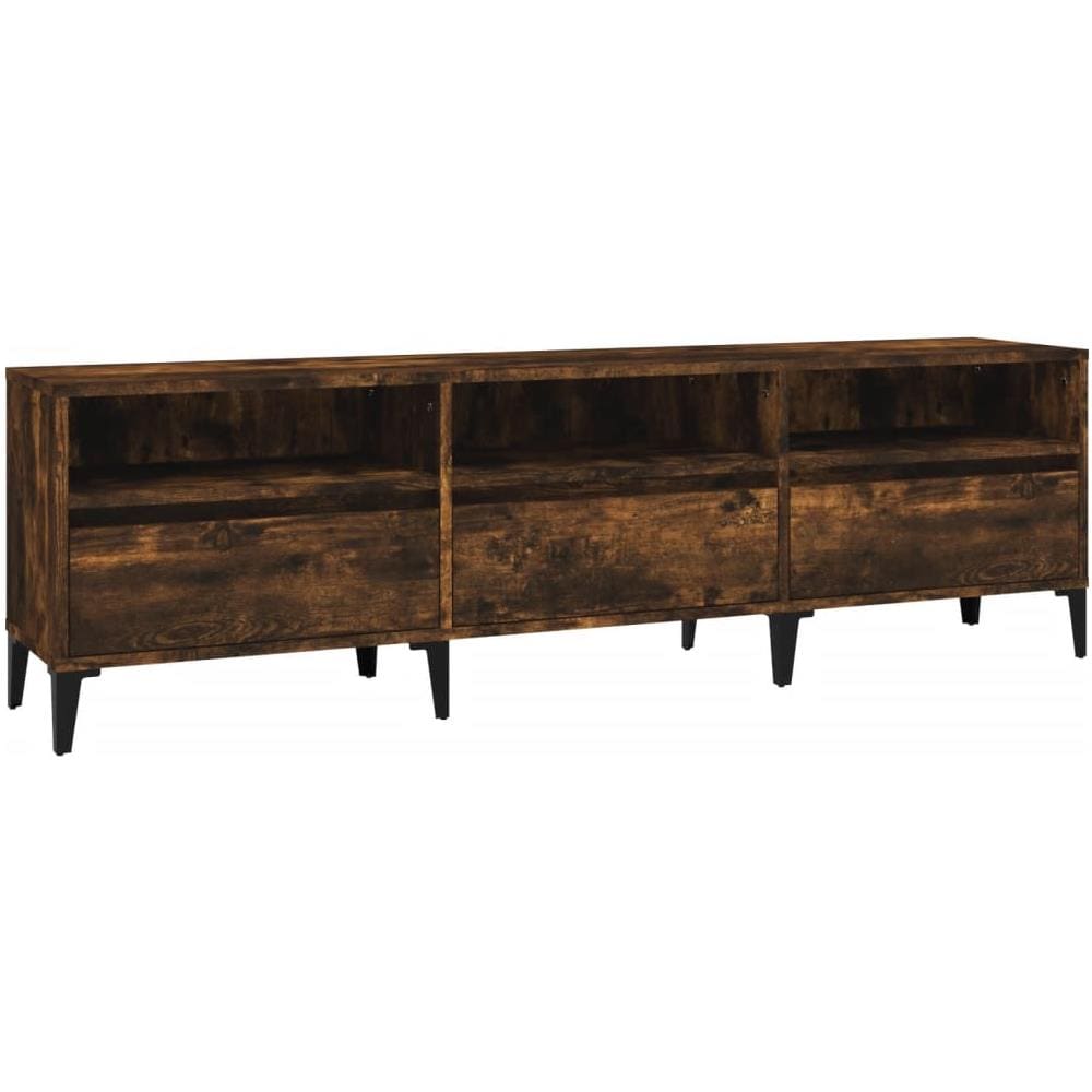Mobile Porta Tv Rovere Fumo 150x30x44,5 Cm In Legno Multistrato - Foto 2